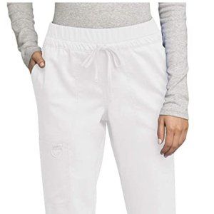 Cherokee Workwear Revolution Women Scrubs Pant White Size X-Small Petite